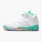 Air Jordan 5 Retro Light Aqua White/Crimson Pulse-Light Aqua 440892-100