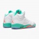 Air Jordan 5 Retro Light Aqua White/Crimson Pulse-Light Aqua 440892-100