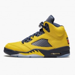 Air Jordan 5 Retro Michigan 2019 AmarilloCollege Navy Amarillo/College Navy-Amarillo CQ9541-704