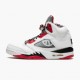 Air Jordan 5 Retro Quai 54 2021 White/University Red/Black DJ7903-106