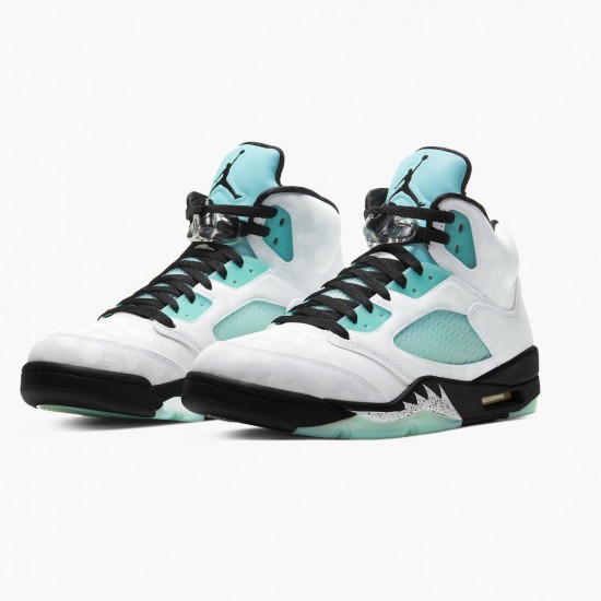 Air Jordan Retro 5 Island Green White/Black/White/Island Green CN2932-100