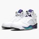 Air Jordan 5 Retro Grape White/New Emerald Grp Ice Blk 136027-108