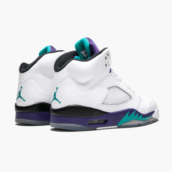 Air Jordan 5 Retro Grape White/New Emerald Grp Ice Blk 136027-108