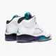 Air Jordan 5 Retro Grape White/New Emerald Grp Ice Blk 136027-108