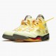 Air Off-White x Air Jordan 5 Retro Sail Sail/Fire Red/Muslin Black DH8565-100