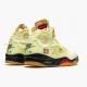 Air Off-White x Air Jordan 5 Retro Sail Sail/Fire Red/Muslin Black DH8565-100