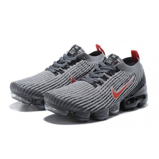 Womens/Mens Nike Air VaporMax Flyknit 3 Grey Red Sneakers AJ6900-012