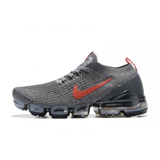 Womens/Mens Nike Air VaporMax Flyknit 3 Grey Red Sneakers CT1270-001