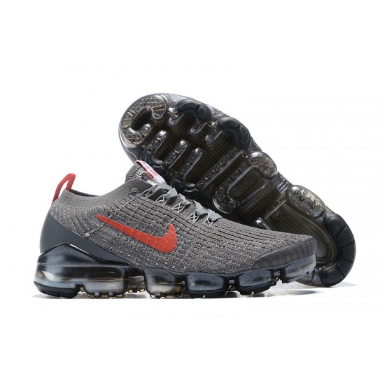 Womens/Mens Nike Air VaporMax Flyknit 3 Grey Red Sneakers CT1270-001