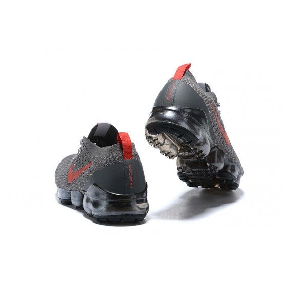 Womens/Mens Nike Air VaporMax Flyknit 3 Grey Red Sneakers CT1270-001