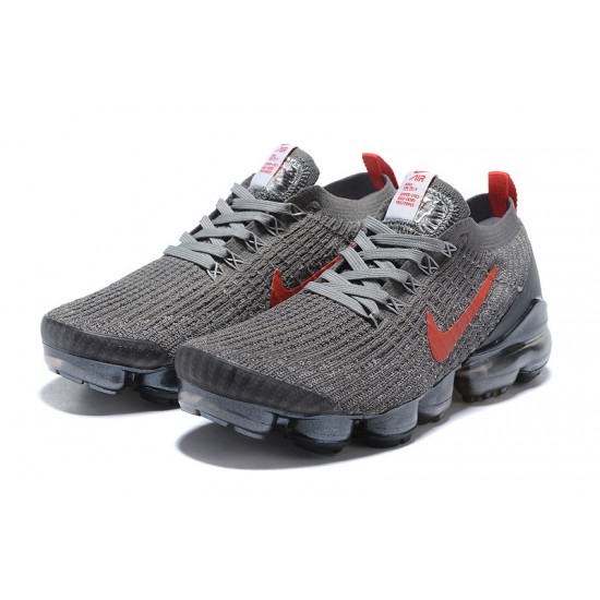 Womens/Mens Nike Air VaporMax Flyknit 3 Grey Red Sneakers CT1270-001