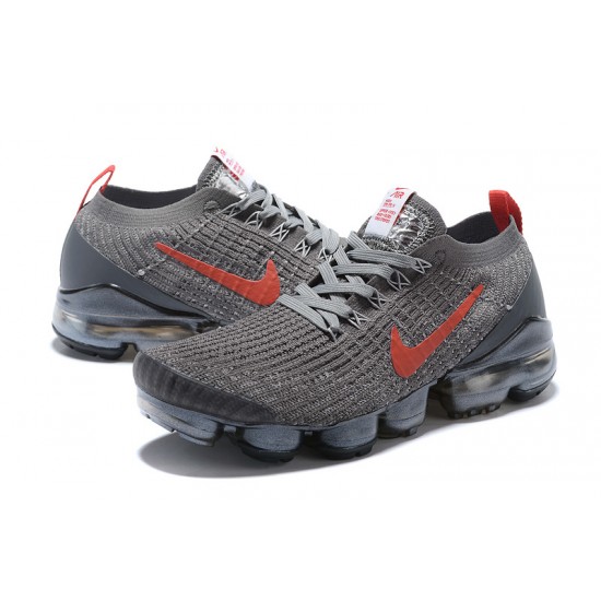 Womens/Mens Nike Air VaporMax Flyknit 3 Grey Red Sneakers CT1270-001