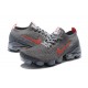 Womens/Mens Nike Air VaporMax Flyknit 3 Grey Red Sneakers CT1270-001
