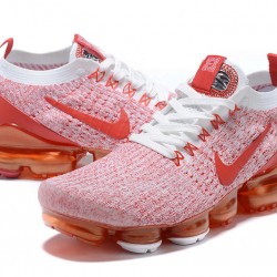 Womens Nike Air VaporMax Flyknit 3 Pink Red Sneakers CK0730-188