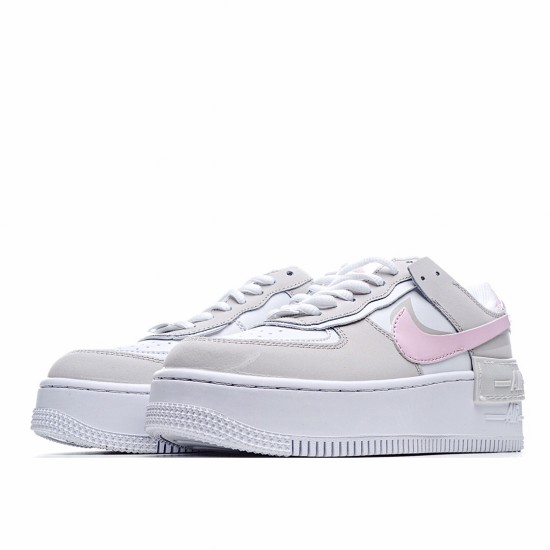 Nike WMNS Air Force 1 Shadow Running Shoes CI0919 706 AF1 Womens Gray White Pink