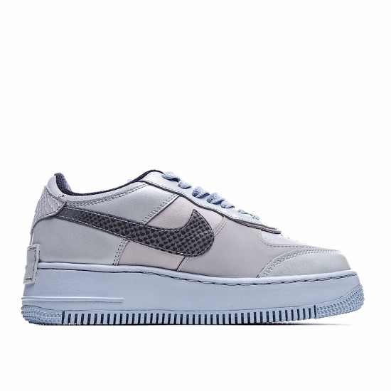 Nike WMNS Air Force 1 Shadow Running Shoes CV3027 001 AF1 Womens Gray Blue