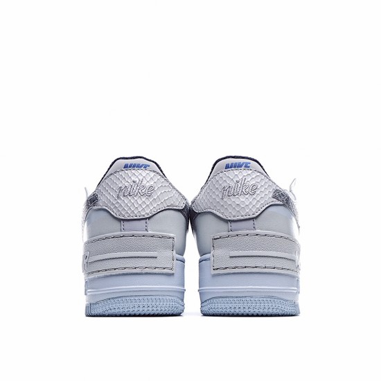 Nike WMNS Air Force 1 Shadow Running Shoes CV3027 001 AF1 Womens Gray Blue