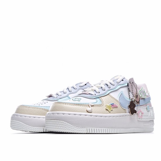 Nike WMNS Air Force 1 Shadow Tropical Twist CI0919 106 AF1 Womens White Blue