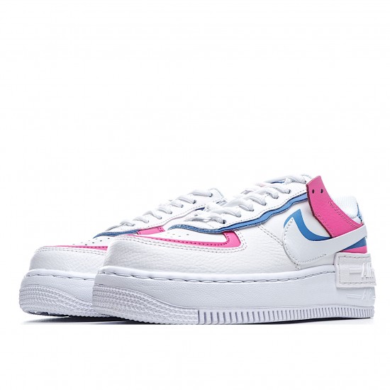 Nike Wmns Air Force 1 Shadow Cotton Candy CU3012 111 AF1 Womens White Pink Blue Running Shoes