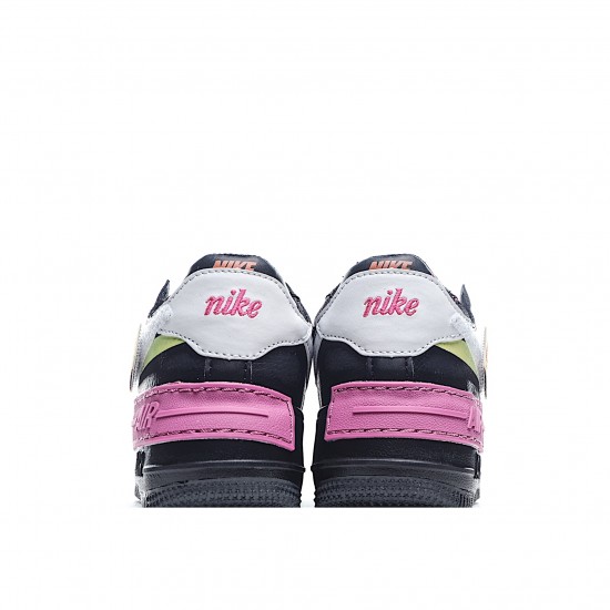 Nike Wmns Air Force 1 Shadow Removable Patches Black Pink CU4743 001 AF1 Black Running Shoes