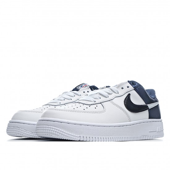 Nike Air Force 1 07 LV8 Midnight Navy BQ4420 400 AF1 Unisex White Blue