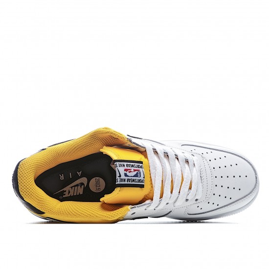 Nike Air Force 1 07 LV8 NBA Amarillo BQ4420 700 AF1 Unisex White Yellow Black