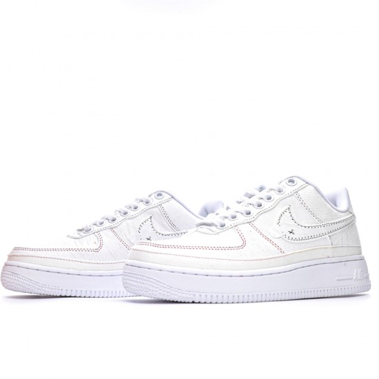 Nike Air Force 1 LX "Tear Away White" White/White-Multi-Color Running Shoes CJ1650 101 WMNS Snekaers