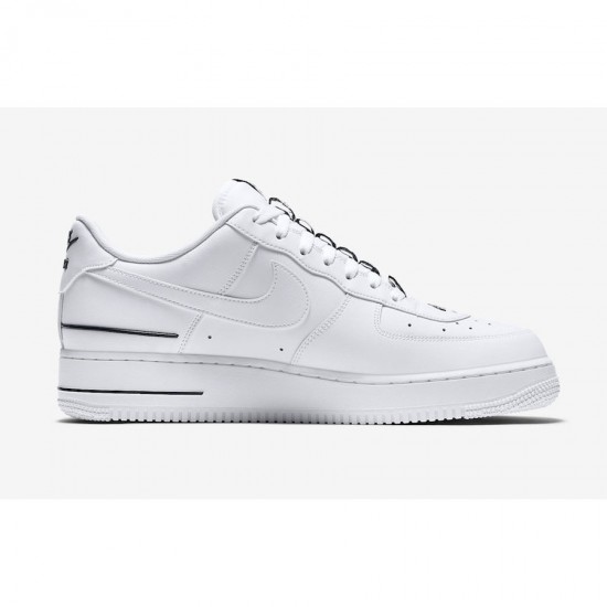 Nike Air Force 1 Low Double Air Running Shoes CJ1379 100 AF1 Black White Unisex