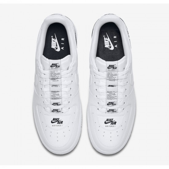 Nike Air Force 1 Low Double Air Running Shoes CJ1379 100 AF1 Black White Unisex