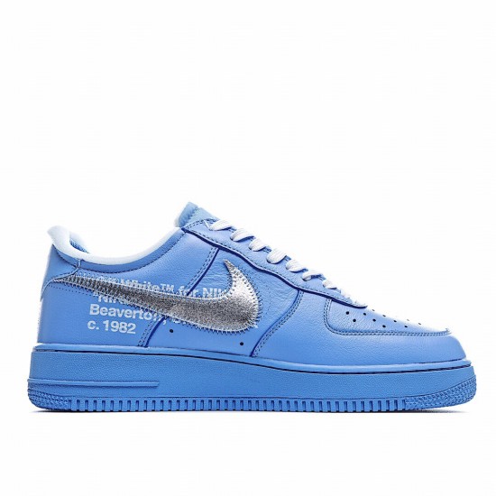 Off White x Air Force 1 "MCA" University Blue  Running Shoes CI1173 400 AF1 Blue/Silver Mens