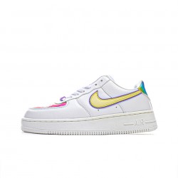 Nike Air Force 1 Low "Easter" White/Barely Volt-Hyper Blue Running Shoes CW0367 100 Unisex AF1
