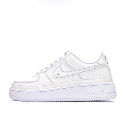 Nike Air Force 1 LX "Tear Away White" White/White-Multi-Color Running Shoes CJ1650 101 WMNS Snekaers