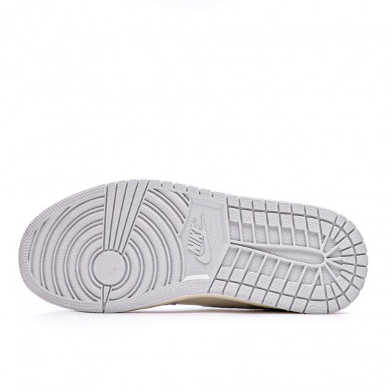 Air Jordan 1 Retro High Pale Ivory Pale Ivory/Phantom-Sail AH7389 101 Unisex AJ1 Basketball Shoes