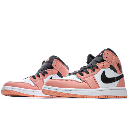 Air Jordan 1 Mid GS Pink Quartz Pink/White/Black WMNS AJ1 555112 603