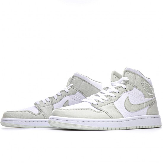 Air Jordan 1 Mid "Spruce Aura" White/Spruce Aura-Spruce Aura CV5280 103 AJ1 Unisex Basketball Shoes