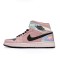 Air Jordan 1 Mid "Dirty Powder Iridescent" Pink/Black BQ6472 602 WMNS AJ1 Basketball Shoes