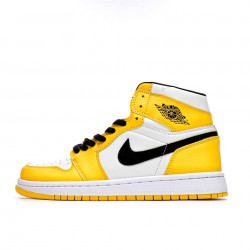 Air Jordan 1 Mid SE "Lakers" White/Yellow/Black 852542 700 Unisex AJ1 Basketball Shoes