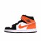 Air Jordan 1 Mid "Shattered Backboard" White/Orange/Black 554724 058 Unisex AJ1