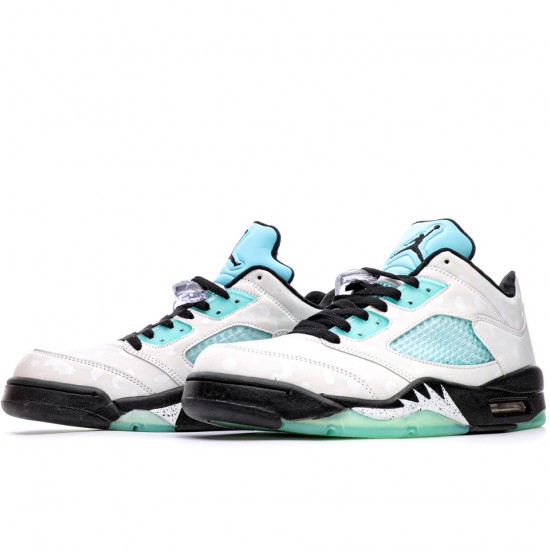Air Jordan 5 Retro Island Green White/Black-White-Island Green CN2932 100 Unisex AJ5