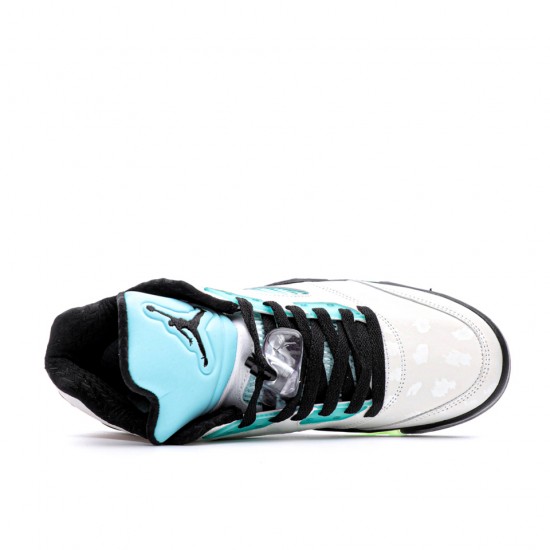 Air Jordan 5 Retro Island Green White/Black-White-Island Green CN2932 100 Unisex AJ5