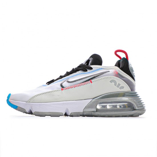 Nike Air Max 2090 "White/Black-Pure Platinum-Bright Crimson" Running Shoes CT7698 100 Unisex