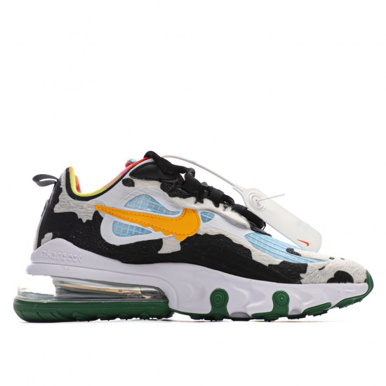 Ben Jerrys x Nike Air Max 270 React White/Black/Yellow/Green Unisex Running Shoes