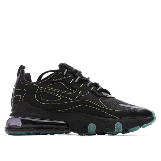 Nike Air Max 270 React SP "Black/Green/Ltblue" Running Shoes CQ6549 001 Unisex