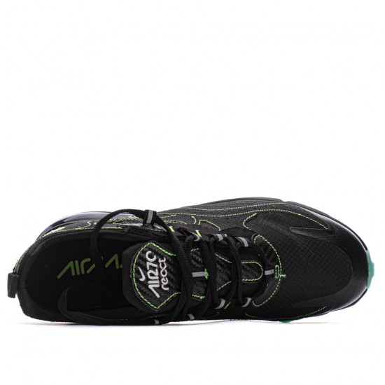 Nike Air Max 270 React SP "Black/Green/Ltblue" Running Shoes CQ6549 001 Unisex