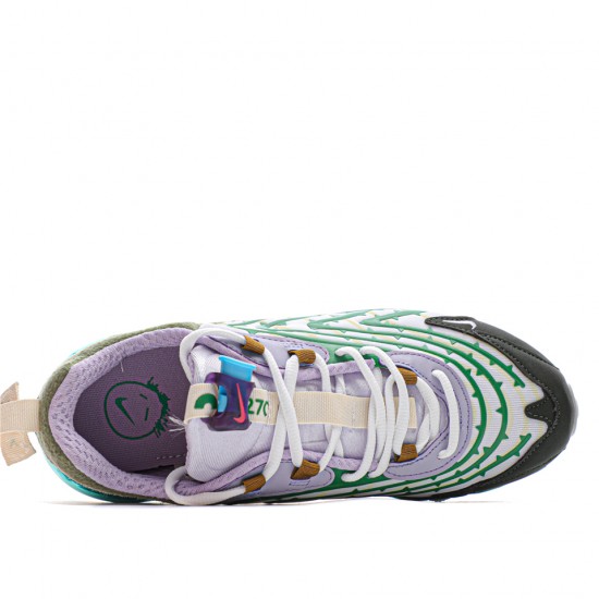 Travis Scott x Air Max 270 React TS Green/White/Brown/Purple Unisex Running Shoes