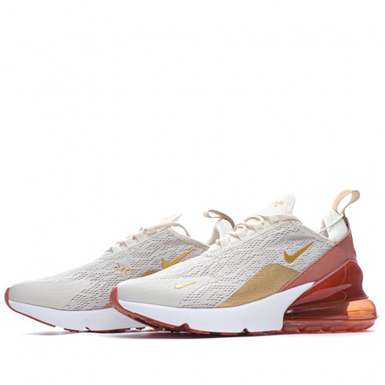 Nike Air Max 270 "Light Cream Terra Blush" Light Cream/Terra Blush-Dusty Peach-Metallic Gold WMNS Running Shoes AH6789 203