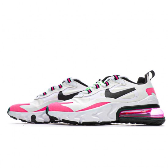 Nike Air Max 270 React "White/Pink/Black/Green" WMNS Running Shoes CJ0619 101