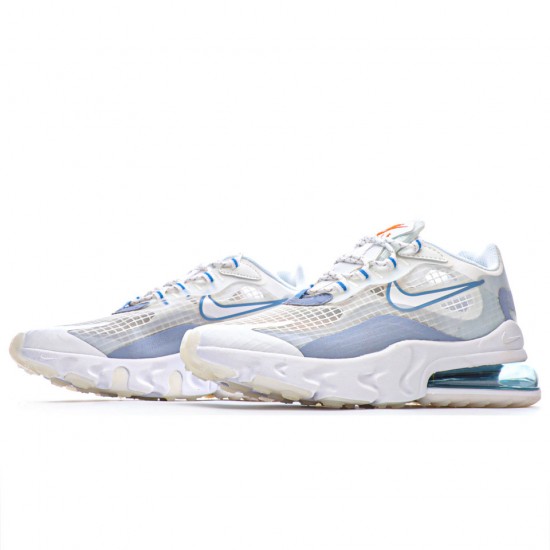 Nike Air Max 270 React White/Pure/Platinum White/Pure White Running Shoes CT1265 100 Unisex
