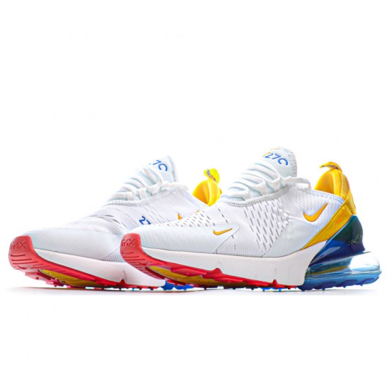 Nike Air Max 270 "White/Yellow/Blue/Red" Unisex Running Shoes