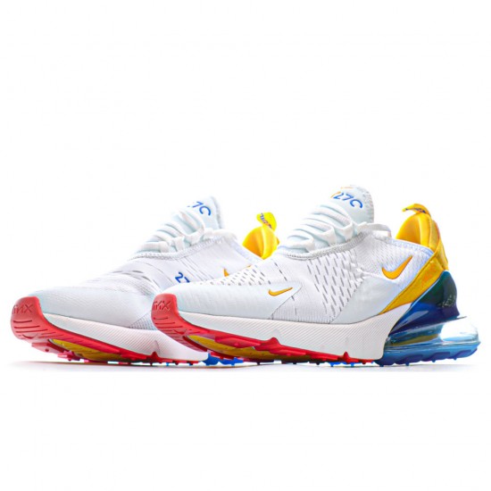 Nike Air Max 270 White/Yellow/Blue/Red Unisex Running Shoes